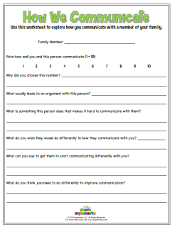 Free Family Therapy Worksheets