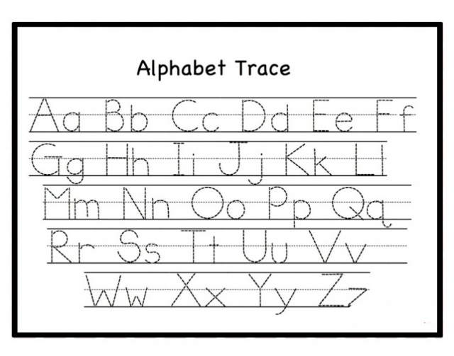Alphabet Tracing Free Printable Print Pdf Printable Kindergarten Worksheets