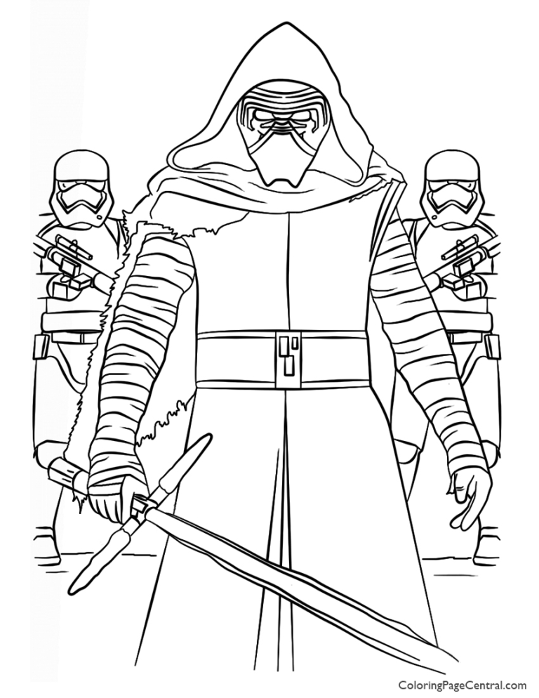 Star Wars Coloring Pages Kylo Ren