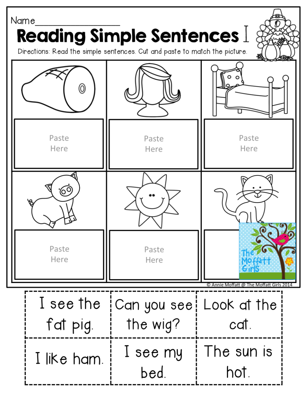 Reading Sentences For Kindergarten Worksheets