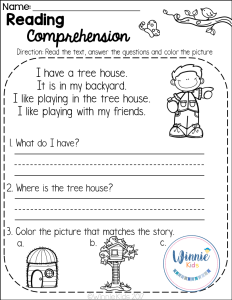 Kindergarten Reading Comprehension Passages Spring Free