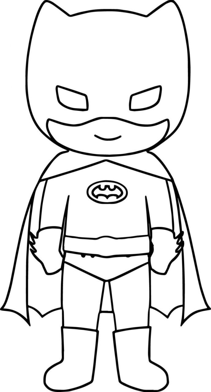 Superhero Coloring Pages Easy