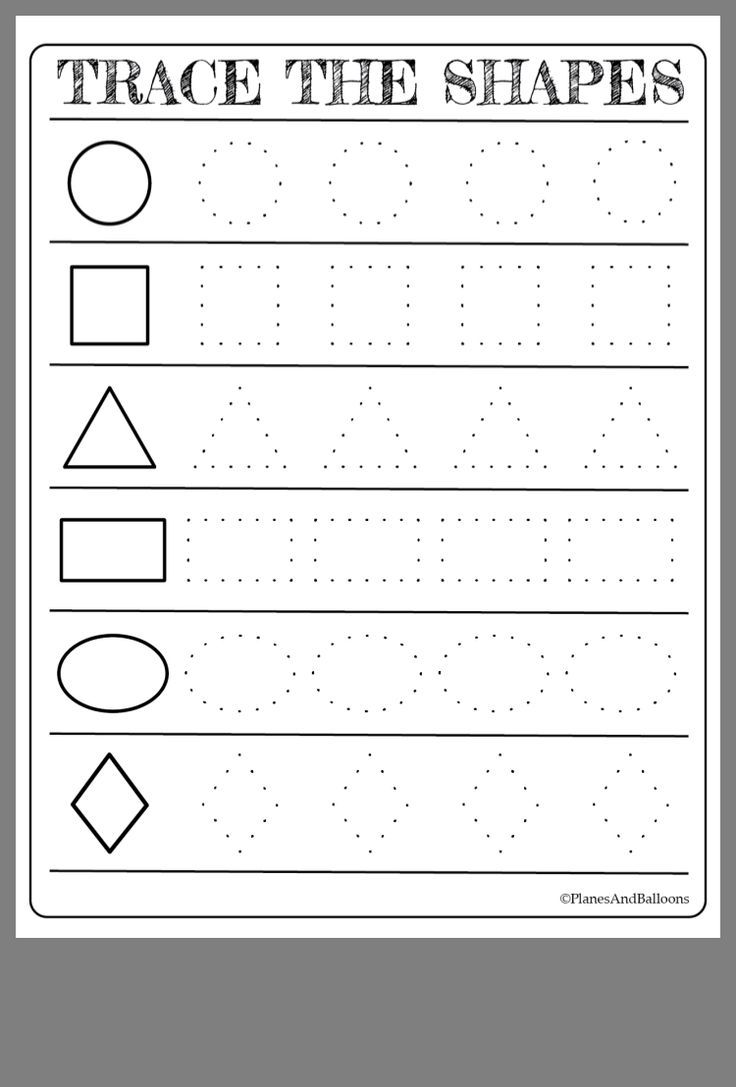 Pre K Shapes Worksheets For Preschool