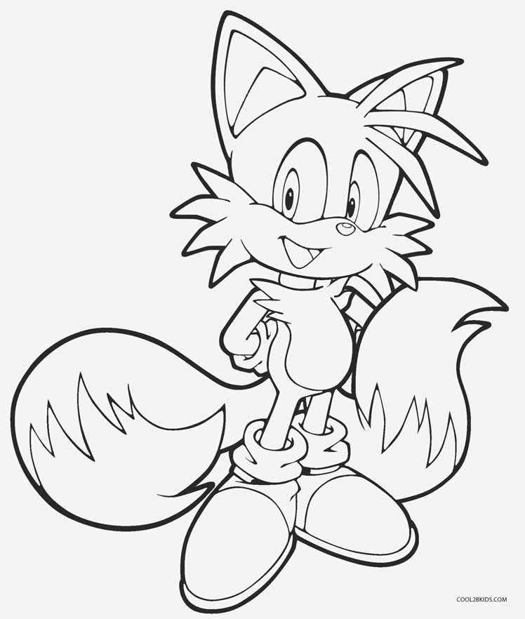 Sonic The Hedgehog Coloring Pages Tails