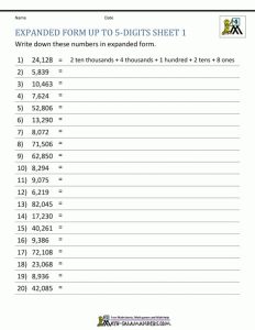 8+ 4Th Grade Place Value Review Worksheet Expanded form worksheets