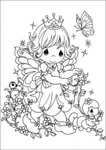 Free & Easy To Print Fairy Coloring Pages in 2021 Precious moments