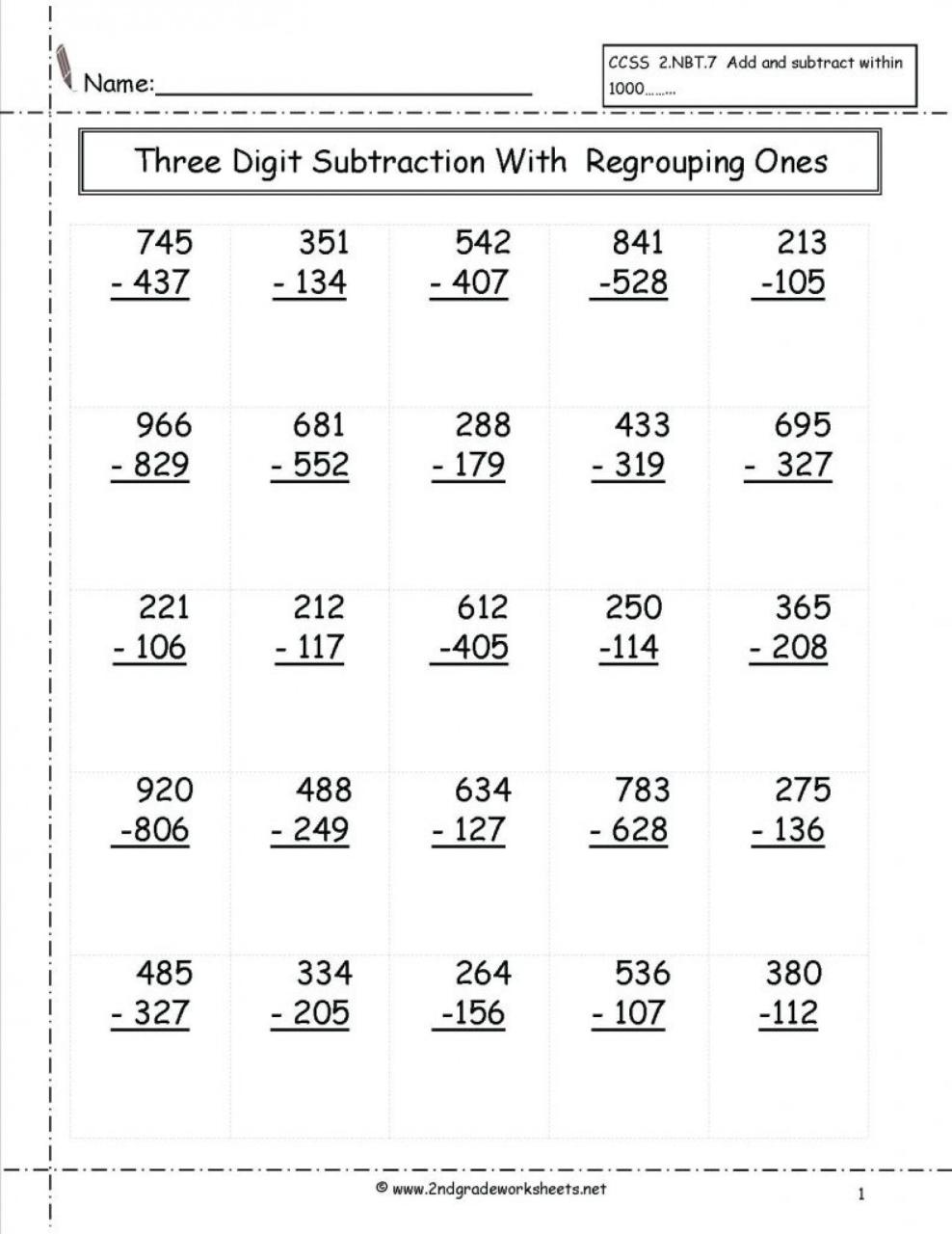 Addition Math Sheets For 2nd Grade