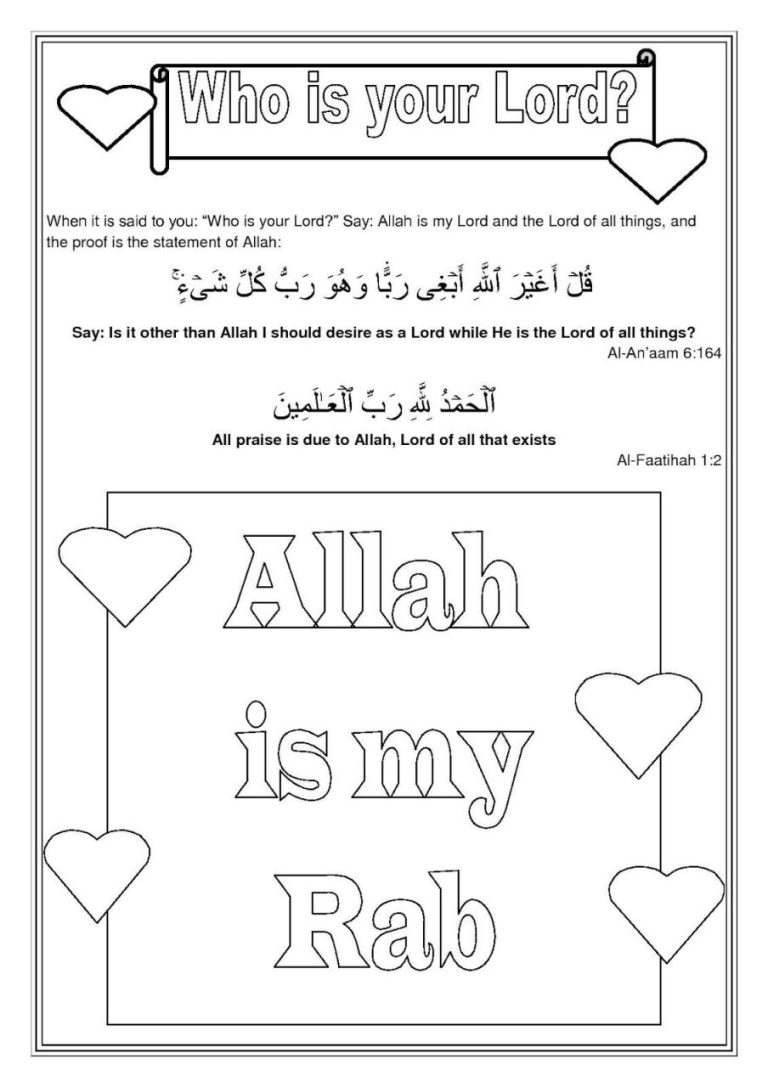 Preschool Islamic Worksheets For Kids