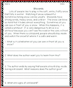3rd Grade Reading Comprehension Worksheets Multiple Choice Pdf