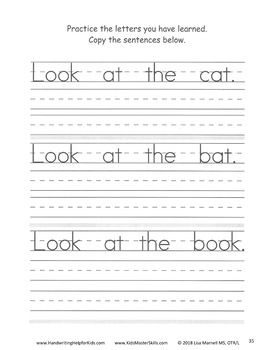 First Grade Handwriting Worksheets For Kids