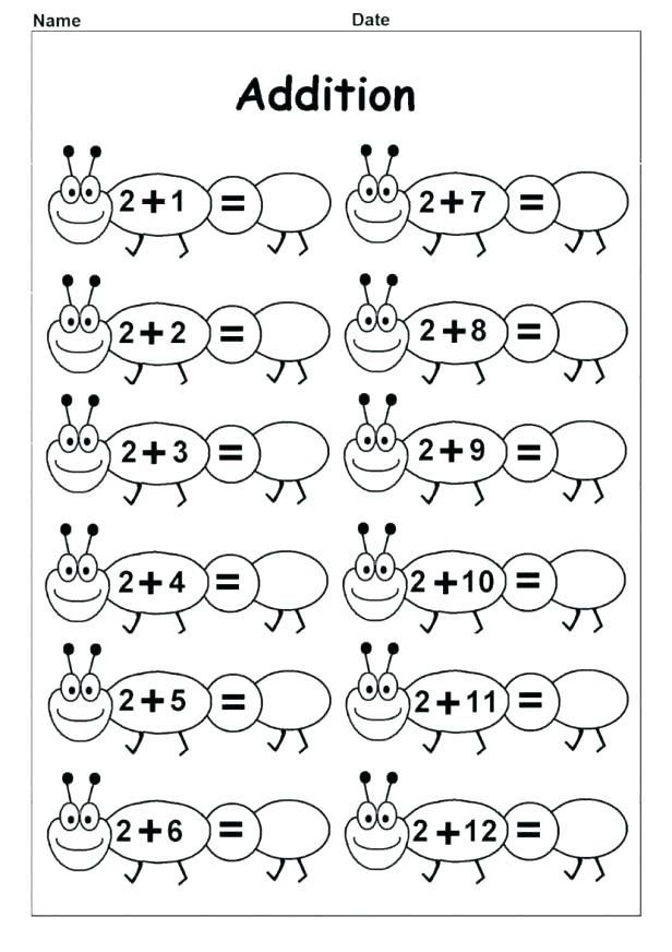 Simple Addition 1st Grade Math Worksheets Kindergarten math
