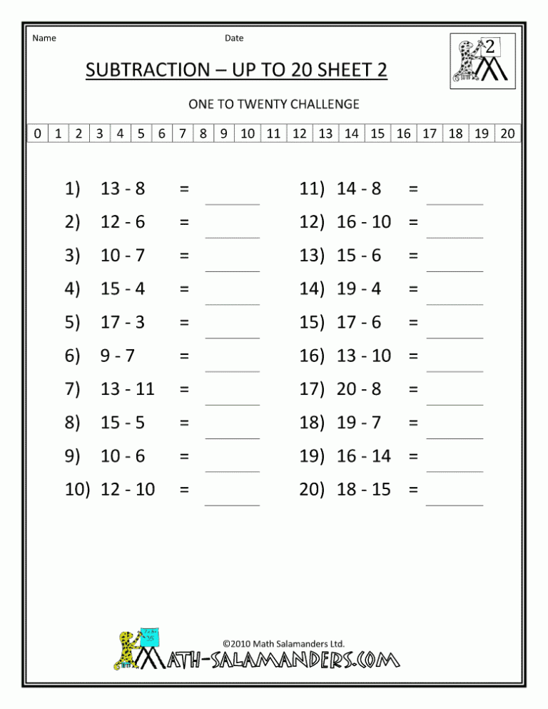 Second Grade Addition And Subtraction Worksheets For Grade 2