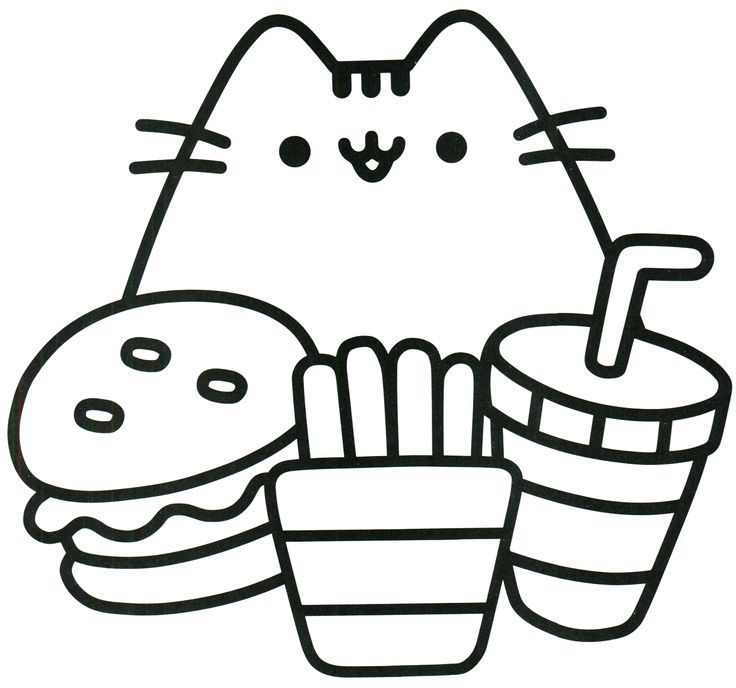 Pusheen Coloring Pages Halloween
