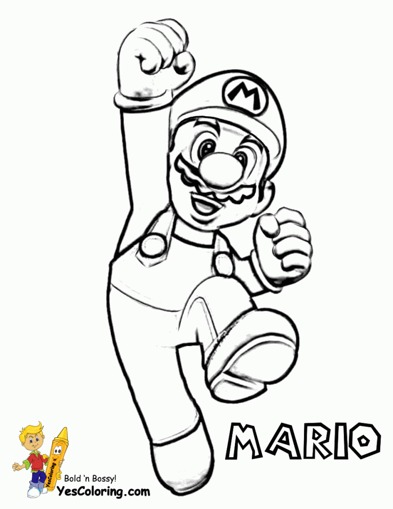 Mario Coloring Pages By Number