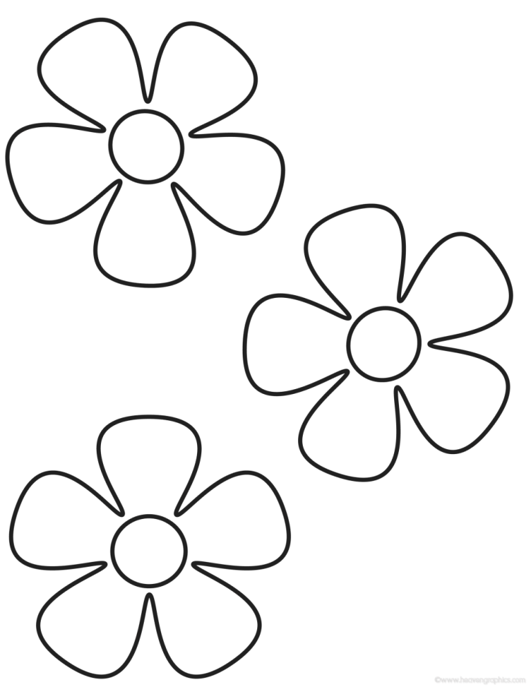 Flowers Coloring Pages Easy