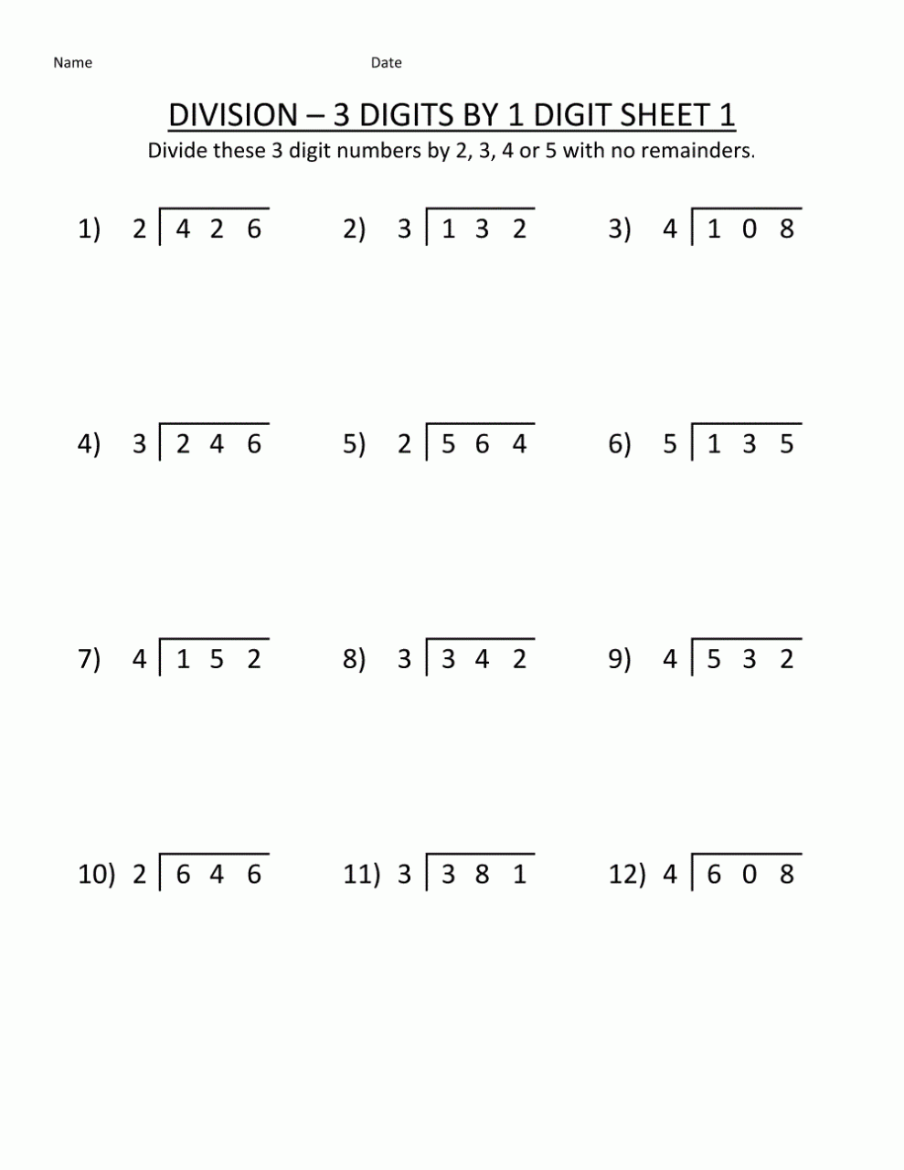 Printable 4th Grade Math Worksheets for Students Learning Printable