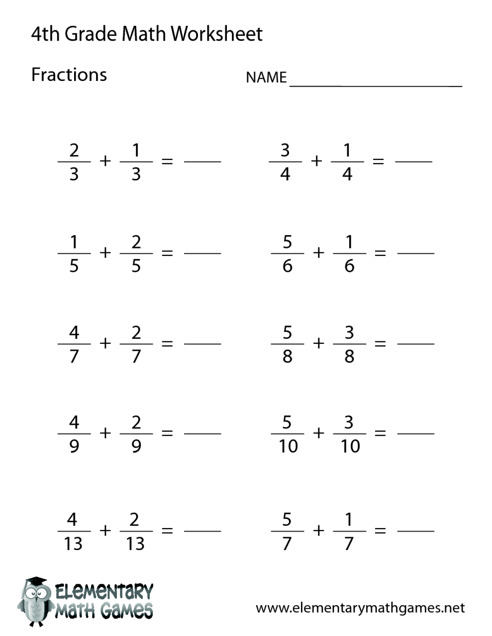 Printable 4Th Grade Math Practice Worksheets