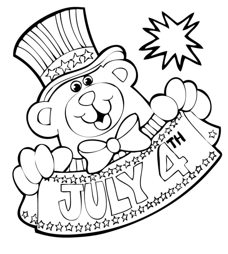 Free Coloring Pages For Kids. 4Th Of July