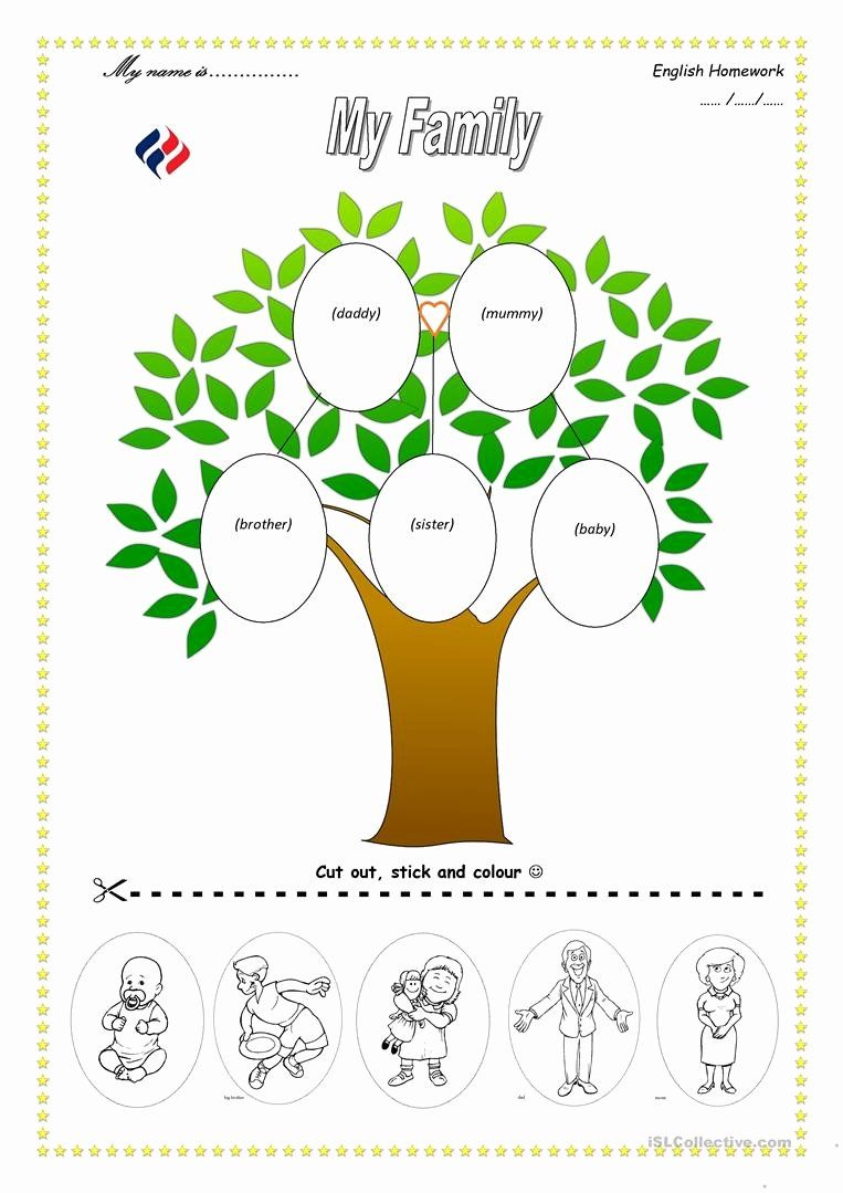 My Family Tree Worksheet For Kindergarten
