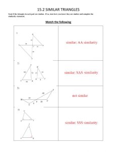 Similar Triangles worksheet