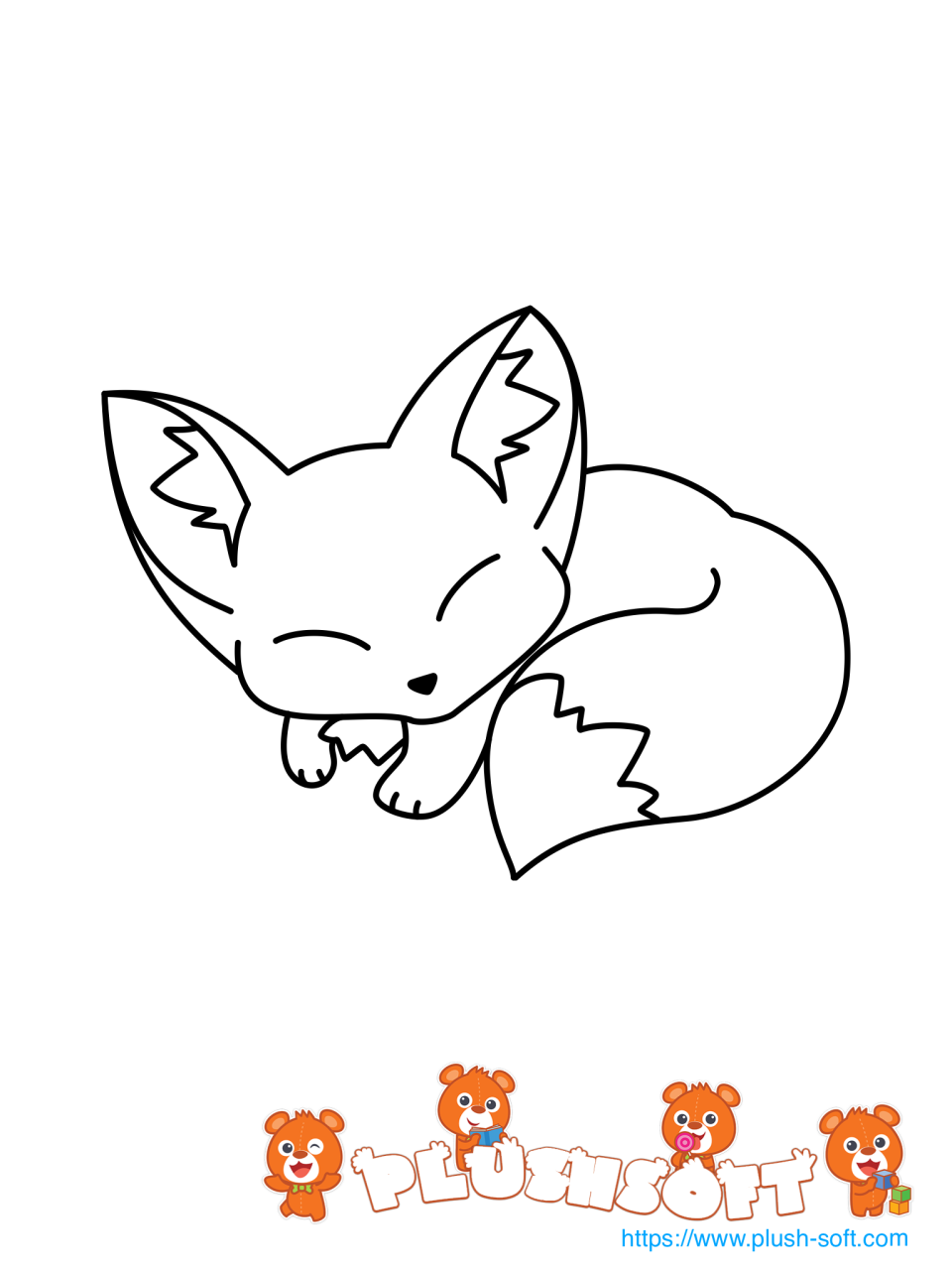 Fox Coloring Pages Cute