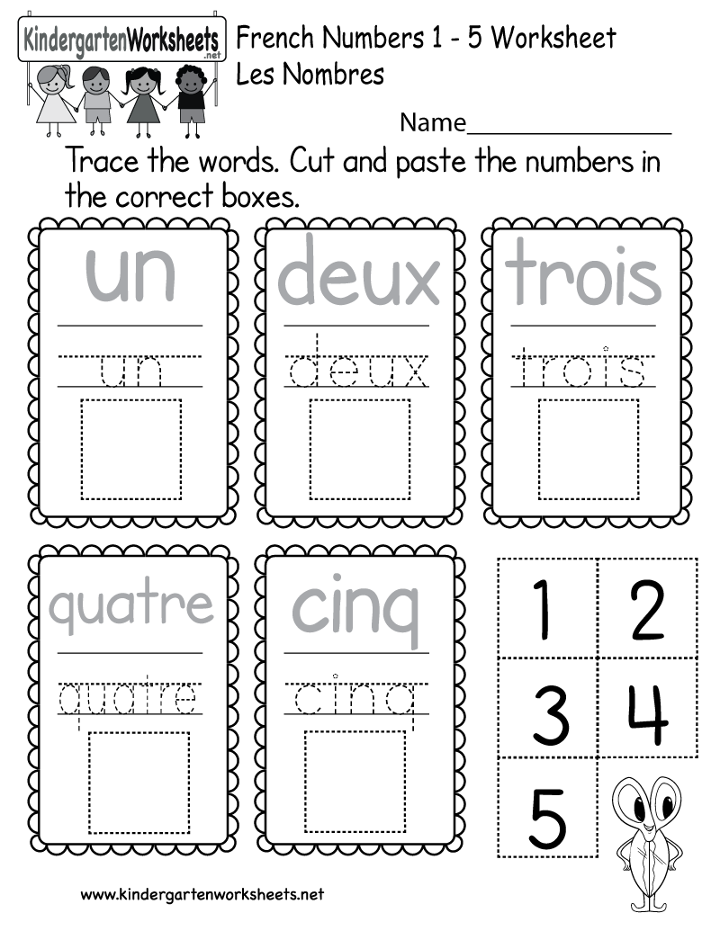 French Worksheets For Kids Numbers