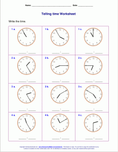 Clock Worksheets For Grade 2 kidsworksheetfun