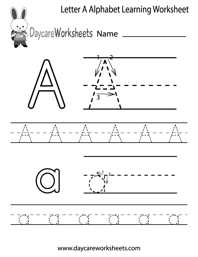 Printable Letter A Worksheets For Preschool
