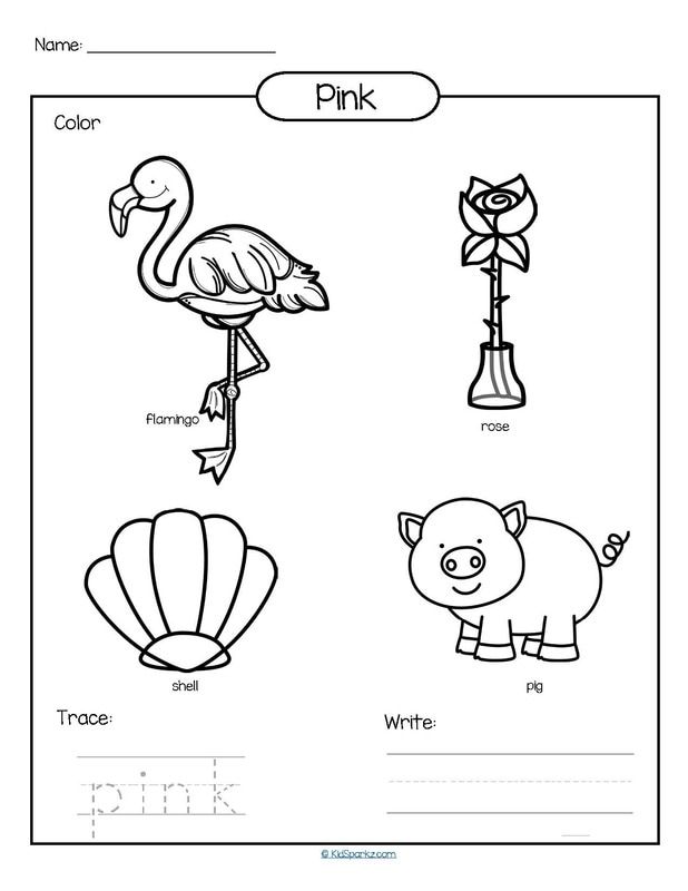 Color Worksheet For Kindergarten Pdf