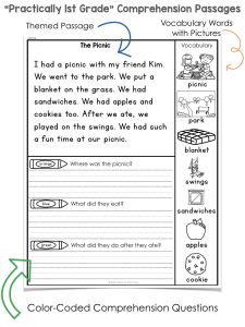 Reading Comprehension Worksheets For Grade 1 kidsworksheetfun