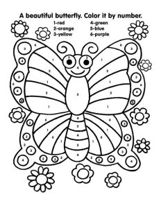 Printable Color by Number Pictures Kindergarten coloring pages