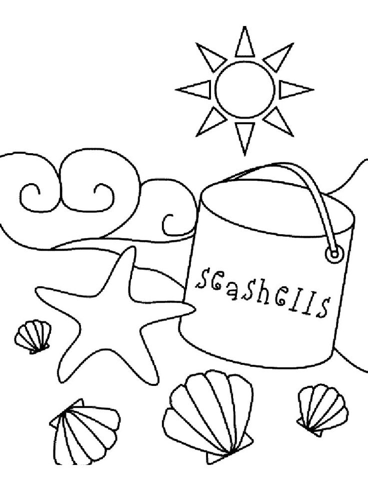 Summer Coloring Pages Simple