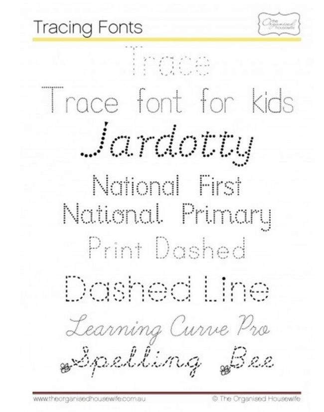 Alphabet Tracing Letters Font