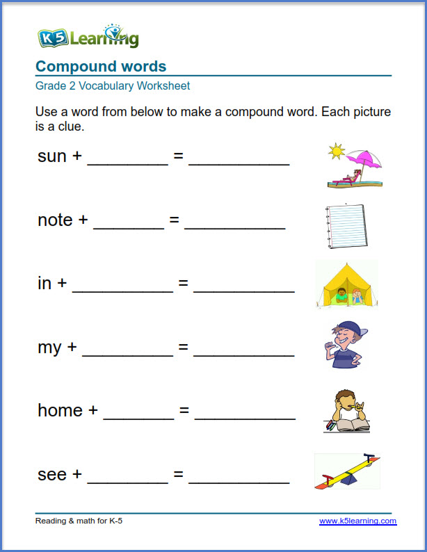 Compound Words Worksheet Pdf For Kindergarten