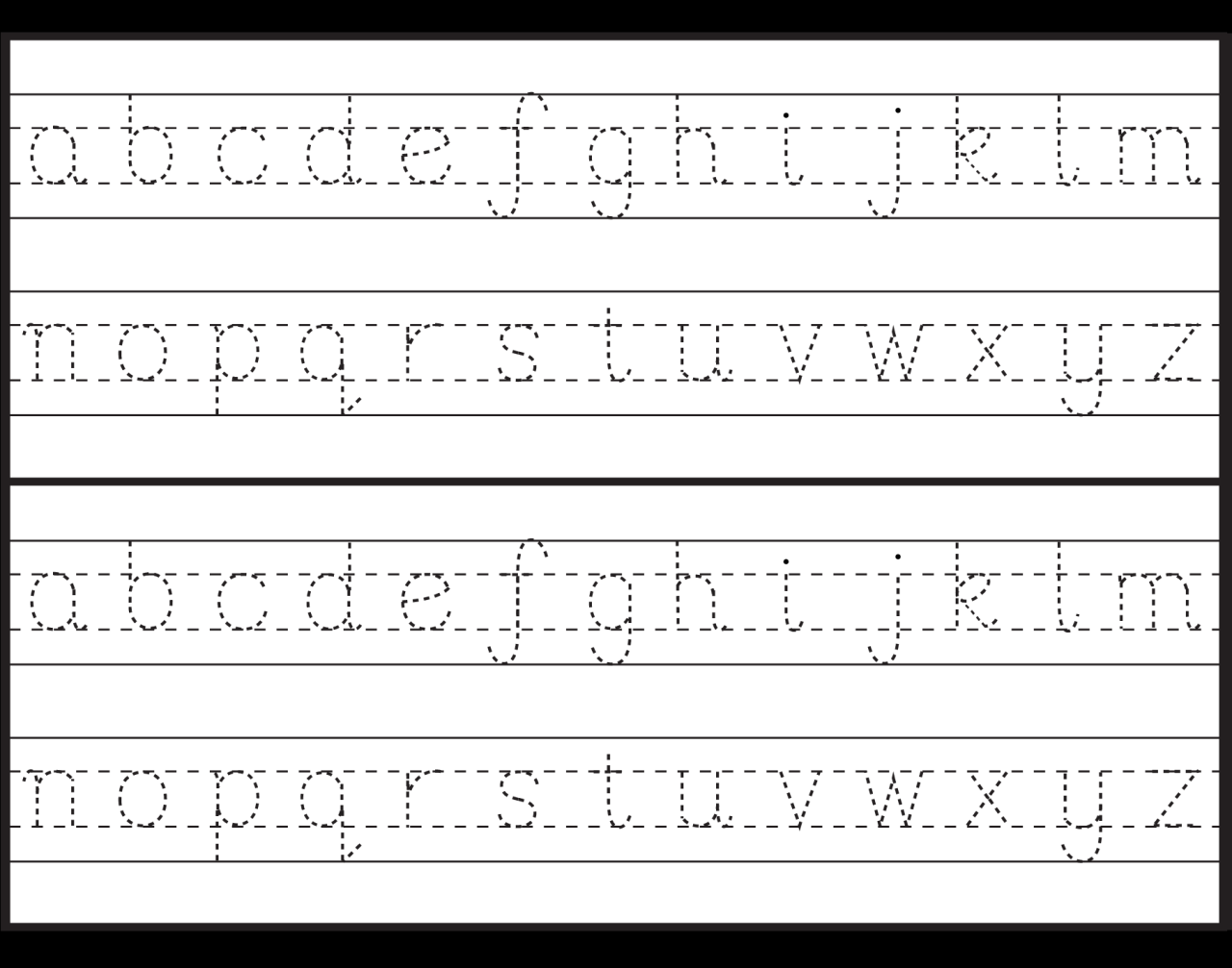 Alphabet Tracing Sheets Printable