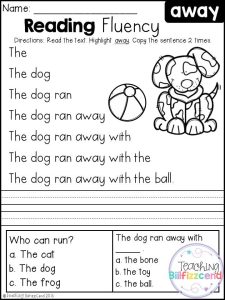 FREE Reading Fluency and Comprehension (Set 1) Free kindergarten