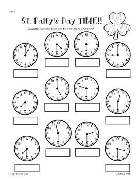 Telling Time Worksheets Quarter And Half Hour