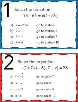 Algebra 2 Solving Multi Step Equations Worksheet Answers