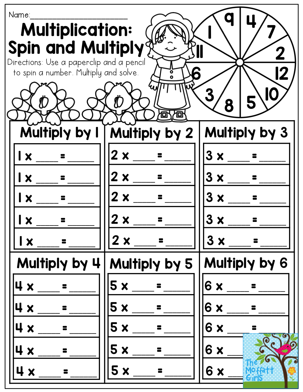 Multiplication Spin and Multiply Such a fun multiplication math game