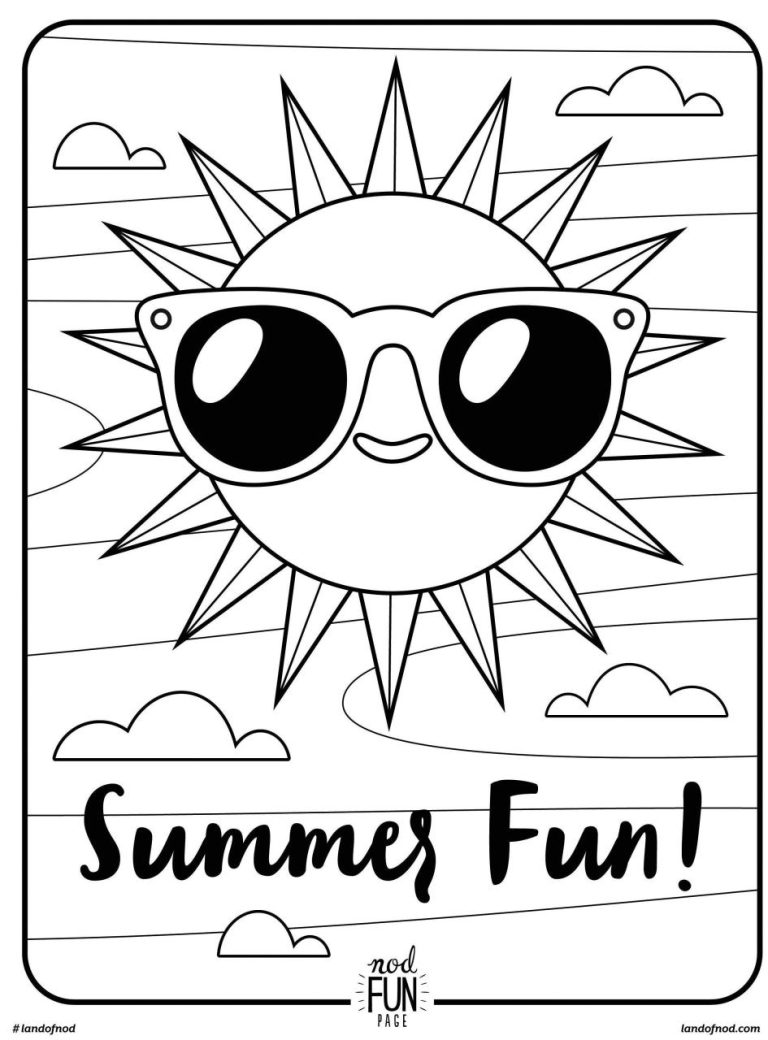Cute Coloring Pages For Summer