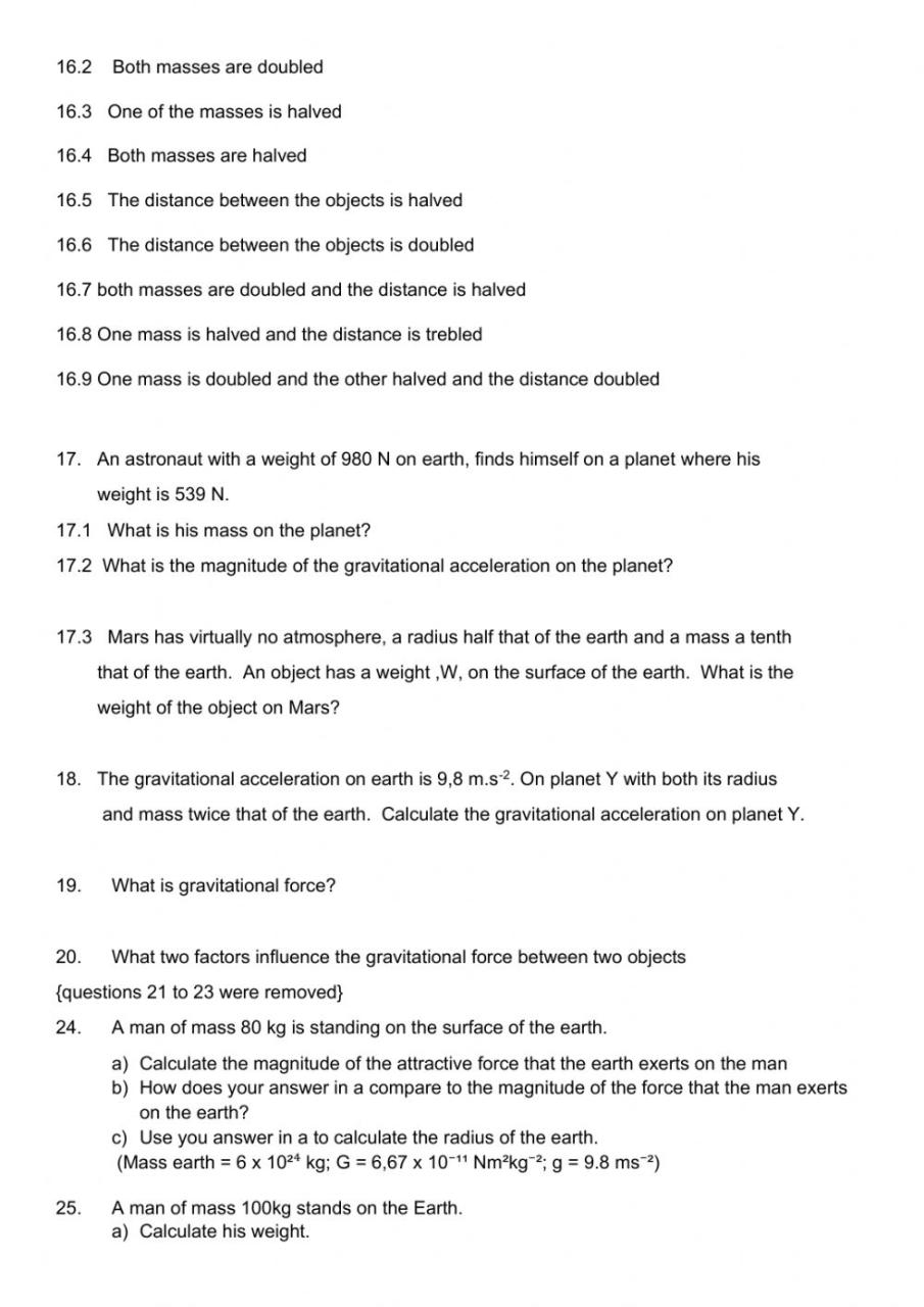 Forces And Newton's Laws Worksheet Answer Key