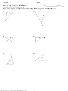 Geo Worksheet Isosceles Triangles (Section 46)