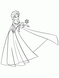 Elsa Colouring Pages To Print Free Coloring Page
