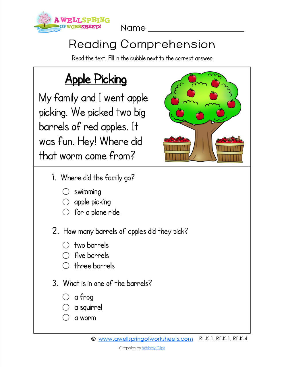 Guided Reading Worksheets Kindergarten