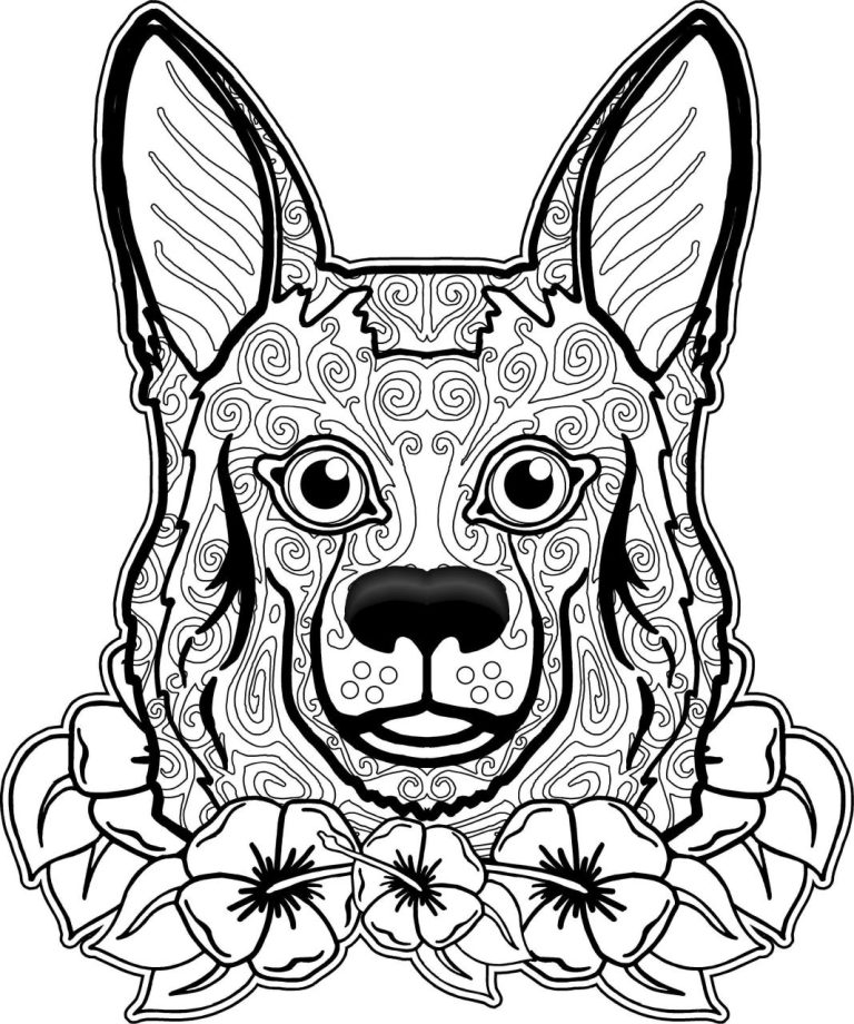 Dog Coloring Pages Hard