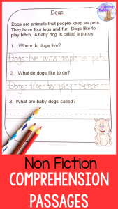 These short, nonfiction reading passages can help first grade students