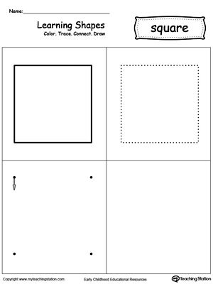 Coloring Square Worksheets For Toddlers