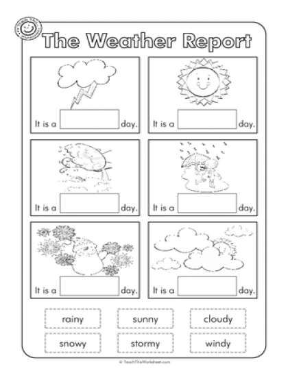Weather Worksheets For Kids Free