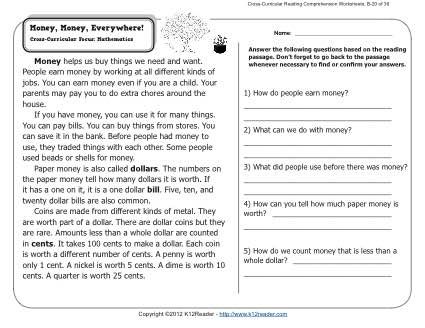 Free Reading Comprehension Worksheets 3rd Grade