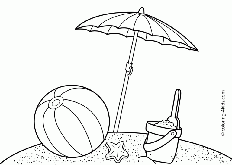 Coloring Pages Summer Beach